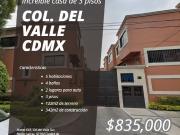 HERMOSA CASA DE OPORTUNIDAD COLONIA DEL VALLE, Moras 643