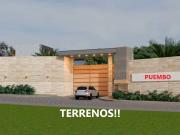 HERMOSO TERRENO DE VENTA EN CONJUNTO PRIVADO PUEMBO!