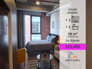 HERMOSOS ESTUDIOS CON AMENIDADES EN COL. N?POLES