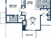 Herons Point Apartments Mallard 1 Bed 1 Bath