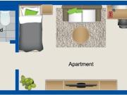 Hochwertig sanierte 1 Zimmer Wohnung mit Balkon & Garage