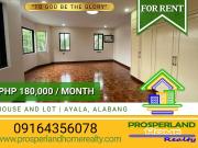 HOUSE FOR RENT IN AYALA ALABANG, MUNTINLUPA CITY