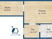 Hübsches 1 Raum Apartment kurz hinter dem Campus am...