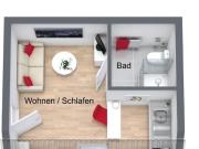 Ideales 1 Zimmerapartment in ruhiger Woh.