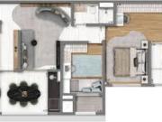 Imóvel para venda tem 69 metros quadrados com 2 quartos...