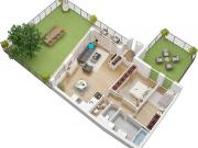 Innenhoflage Sehr schöne Familienwohnung mit Terrasse...