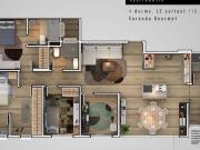 Inspirato/2 vagas cobertas/Plantas 118m² 3 ou 4...