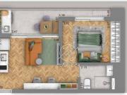 Jardim Lobato Apartamento com 1 dormitório à venda, 41...