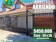 JMV Inmobilia ARRIENDA casa 3D 2B Parque Lantaño Chillán