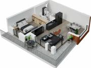 Joli 2,5 pièces avec balcon au centre de Monthey