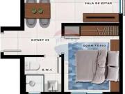 Kitnet / Stúdio para Venda em Curitiba/PR Portão 1 Quartos