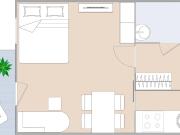 Kompakte Kleinwohnung mit Balkon und Vorraum