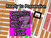 L Gold Block + 96 Sq Yard + Corner North Town Residency...