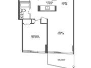 Lady Simcoe 24 1 bd,1 bath, balcony, storage