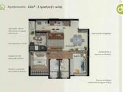 Lançamento Novo Mundo com 2 ou 3 Quartos 1 Suíte 1 vaga...