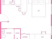 2 Bedroom Shared Bathroom, Double Bed