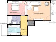 Lichtdurchflutete, hochwertig modernisierte 2 Zimmer...