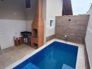 Linda Casa Geminada Térrea com Piscina! Casa Nova!...