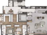 Garden com 296,52 m², com 3 vagas na Chácara Santo Antônio