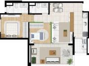 Lindo Apartamento alto padrão no Tatuapé 72 m², 2...