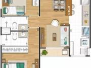 Lindo Apartamento com 2 dorms/1suíte, planejados em...