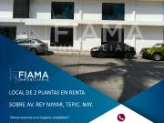 LOCAL DE 2 PLANTAS EN RENTA SOBRE AV. REY NAYAR, TEPIC, NAY