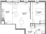 Location appartement 2 pièces DOUAI 49m² à 648.53€/mois...