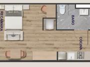 Loft de 34m2 con electrodomésticos por Plaza Carso con o...