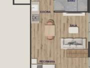 Loft de 53m2 con electrodomésticos por Plaza Carso con o...