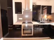 Loft meublé F2: sejour avec balcon, cuisine équipée US empl