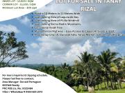 Lot for Sale in Tanay Rizal Birmingham Highlands