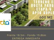Lote Central 600 m2 en Docta Parque, apto duplex