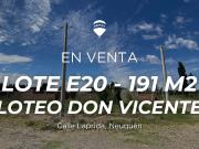 Lote E20 En Venta Loteo Don Vicente En Neuquén