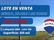 LOTE EN VENTA MERLO BARRIO CERRADO LAS ROSAS