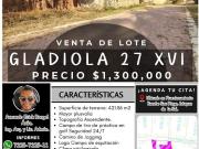 LOTE GLADIOLA 27 MZ XVI Muy cerca del acceso con bonita...