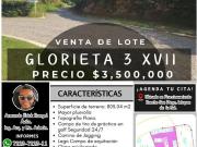 Lote GLORIETA III justo a la entrada frente al hotel...