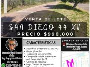 LOTE SAN DIEGO 44 MZ XV vistas a Ixtapan sobre boulevard...