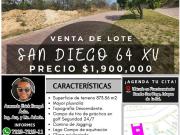 Lote SAN DIEGO 63 MZ XV vista panorámica sobre boulevard...