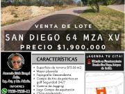 LOTE SAN DIEGO 64 MZ XV con todos los servicios vistas...