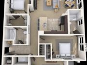 MAA Baldwin Park Traditional 3x3 1376 SF