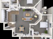 MAA McKinney Avenue Traditional 2x2 1157 SF
