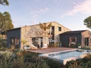 Maison contemporaine avec piscine et jardin