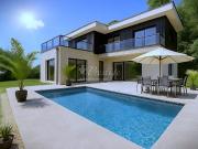 Maison contemporaine avec jardin et terrasse