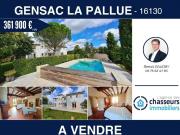 Maison atypique avec piscine et jardin paysager