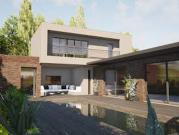 Maison contemporaine avec piscine et jardin