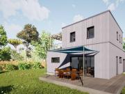 Maison ossature bois conçue sur mesure avec le terrain à...