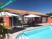 Maison plain pied 85m² 3chb sur 600 m² piscine