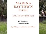 Marina Baytown East Vacant lot for sale