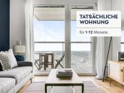 Marinatower: U2 Donaumarina, 1 Zi mit Balkon mit...
