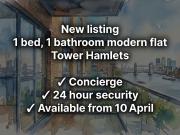 Marsh Wall, London E14, 1 bed flat to rent, £3,600 pcm |...